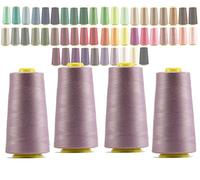 4 x Cones overlocking thread 40S/2, 3000 Yards (193 light lilac)