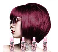 4 x Crazy Color Semi Permanent Hair Colour Dyes by Renbow 100ml Burgundy 61