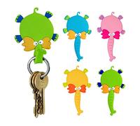 4 x CrazyGadget® Novelty Bendy Magnet Hooks Cute Colourful Cats Dogs Elephant Monkey Designs Adjustable Hooks Small Animal Fridge Magnets Collectible Hooks for Home and Office use. (Elephant)