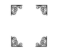 4 X Cut Vinyl Decal Stickers for Mirror Frame Corner Wall Decoration Room Art