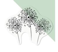 4 x 'Dandelion Clocks' Clear Sticker Decals - Waterproof Film for Windows, Cars, Walls & Crafts, Small (50mm) (DC00131300)