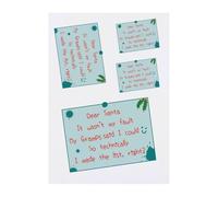 4 x 'Dear Santa, Gramps Said I Could' Temporary Tattoos - Water Resistant, Skin-Safe, Non-Toxic Transfers, Mixed Sizes (TO00080172)