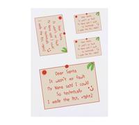 4 x 'Dear Santa, Nana Said I Could' Temporary Tattoos - Water Resistant, Skin-Safe, Non-Toxic Transfers, Mixed Sizes (TO00079954)