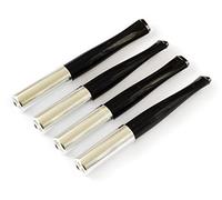 4 x Denicotea Cigarette Holders with Ejector, Black and Silver Colour
