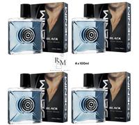 4 X Denim Black After Shave Lotion 100ml ONLY 16.99 FREE UK 48h TRACKED DELIVERY