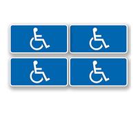 4 x Disabled Blue Mobility Badge Car Bus Sticker Campervan Caravan Decal 4440 Static