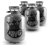 4 x Disposable Helium Gas Canister - Fills 120 x 9 Inch Latex Balloons or 56 Foil - Helium Balloon Gas UK Filled Helium Cylinder for Party Balloons - 4 Canisters in Total