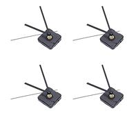 4 x DIY Clock Mechanism Kit for Clock Parts Wall Clock Quartz Minutes Hand Quartz Clock Movement Home Decoration, Black/White