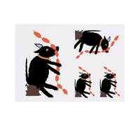4 x 'Dog Has Stolen Sausages' Temporary Tattoos - Water Resistant, Skin-Safe, Non-Toxic Transfers, Mixed Sizes (TO00084224)