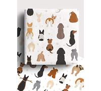 4 x Dog Wrapping Paper Sheets 70cm x 50cm each- Premium Recyclable Animal Gift Wrap Designed for Father's Day, Birthday and more. Made in the UK