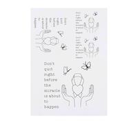 4 x 'Don't Quit Right Before The Miracle' Temporary Tattoos - Water Resistant, Skin-Safe, Non-Toxic Transfers, Mixed Sizes (TO00084840)