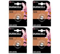 4 x Duracell 1632 Lithium Batteries 3V Coin Cell DL1632 CR1632 BR1632