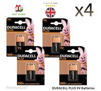 Duracell Plus 9V Alkaline Batteries - Pack of 4