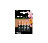4 x Duracell AA Rechargeable 1300mAh (1 Blister of 4 Batteries), 4 Rechargeable Batteries (HR6/DC1500)