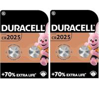 4 x Duracell CR 2025 (2 Blister Packs of 2 Batteries) 4 Batteries (CR 2025)