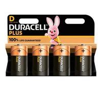 4 x Duracell D Size Plus Power Alkaline Batteries LR20, MN1300, MX1300 Mono
