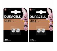 4 x DURACELL LR44 1.5V ALKALINE CELL BATTERY A76 AG13 SR44 GPA76 Longest Expiry