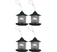 4 x Durlston Green Chalet Bird Seed & Nut Feeders