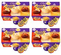 4 x Easter Treat New Cad Mixed Creme Caramel and White Creme Eggs 5 Pack - Delicious Eggs Mixed Egg for Your Celebration Easter Hunt Pack