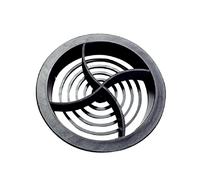 4 x Easy-Trim Black Plastic 70mm Round Soffit Air Ventilation Roof Discs