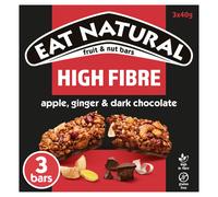 4 x Eat Natural Fruit & Nut Apple Ginger & Dark Chocolate 40g X 3 Healthy Snack
