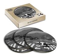 4 x Eco Boxed Cork Coasters - BW - Lukla Airport Khumbu Nepal Drink Cup Mug Glass Table Mat #39233
