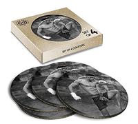 4 x Eco Boxed Cork Coasters - BW - Muay Thai Boxing Fighter Drink Cup Mug Glass Table Mat #43262