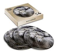 4 x Eco Boxed Cork Coasters - Flock of Herdwick Sheep Drink Cup Mug Glass Table Mat #45034