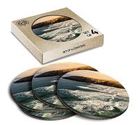 4 x Eco Boxed Cork Coasters - Mawgan Porth Newquay Cornwall Drink Cup Mug Glass Table Mat #45692