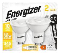 Energizer S16705 4.2W 345lm GU10 Spotlight LED Bulb Warm White 3000K Boxed (2 Pack)