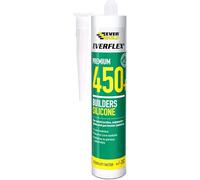 4 X Everbuild 450BL Builders Silicone Sealant 450 310 ml - Black