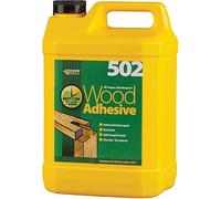 4 x Everbuild 5Ltr 502 Wood Adhesive All Purpose Weather Proof Fast set