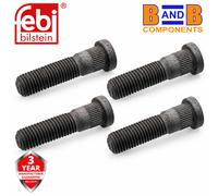 4 x FEBI 100166 Ford Focus Mk3 Front Wheel Hub Stud M12x1.5 52mm A6189