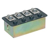 4 x Female XLR & Jack Metal Wall Plate