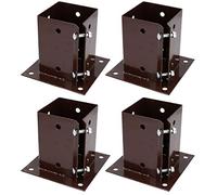 4 x Fence Post Decking Bolt Down Support Holder Clamp For Posts 100mm x 100mm