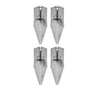 4 x Fence Repair Post Holder 75mm posts Support Drive Down Spike Clamp Grip Galvanised for 75mm x 75mm (3") posts, Eliza Tinsley Swiftpost, Pack of 4