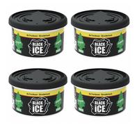 4 x Fiber Can Black Ice Little Trees Magic Tree Car Home Air Freshner