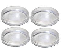 4 x fiXte Large Floor Cups Castor Furniture Chair Sofa Carpet Protectors Caster Clear