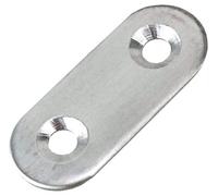 4 x Flat Repair Plate Oval END SS Stainless Steel 46 x 15 x 2mm