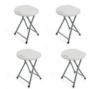 (4 x Folding Stools) 5/6FT CATERING CAMPING HEAVY DUTY FOLDING TRESTLE TABLE PICNIC BBQ PARTY STOOLS