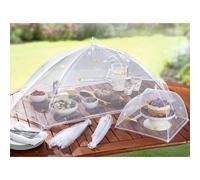 4 x Food Umbrella Cover Set - 1 Large and 3 Small Collapsible Reusable Mesh Screen Food Covers for Indoor or Outdoor Dining, Parties & BBQ’s - Protect Food from Wasps, Bees, Flies, Insects, Bugs