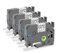 4 x for Brother P-touch Label Tape TZe-131 Tz Tape 12 mm 0.47 Laminated Clear P Touch Tape for Brother Labelling Device PT-H100LB PT-H107B PT-D600VP PT-D210 PT-H105