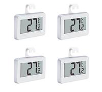 4 x Fridge Thermometer Digital Refrigerator Thermometer, Digital Waterproof Fridge Freezer Thermometer Temperature Monitor with High-Definition LCD Screen