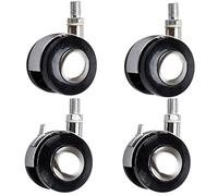 4 x Furniture Casters Wheels,1.5 inch Casters with Metal,360 Degree Swivel Casters with Brake,with Threaded Stem M6/M8/M10,for Sofa Chair,Quiet Rolling(M6)