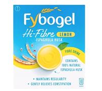 4 x Fybogel Hi-Fibre Lemon Natural Fibre Drink 10 Sachets