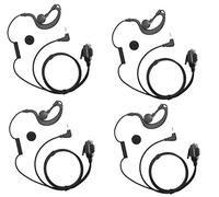 4 x G Shape Earpiece/Ear Hanger for BINATONE Radio - Binatone Terrain 750, Binatone Action 1100, Binatone Latitude 100, Binatone Latitude 150
