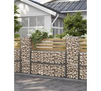 4 X Gabion Stone Wire Dia 4mm Mesh Size 10 X 5Cm Galvanized 100 X 30 X 30Cm Ggb433 (4 X Ggb133)