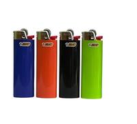 4 X Genuine BIC Maxi Lighters Assorted Colours Pocket Size Summer BBQ Candles GIFT SET