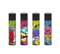4 x GENUINE CLIPPER LIGHTERS STREET LIFE 2 REFILLABLE By Ksp Partners