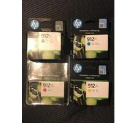 4 X GENUINE ORIGINAL BOXED HP 912XL INK CARTRIDGES CYAN MAGENTA YELLOW & BLACK